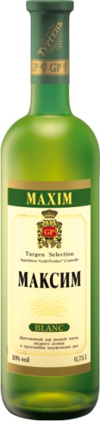 Вино Максим белое полусладкое 10-11% 0,75 л (Казахстан)