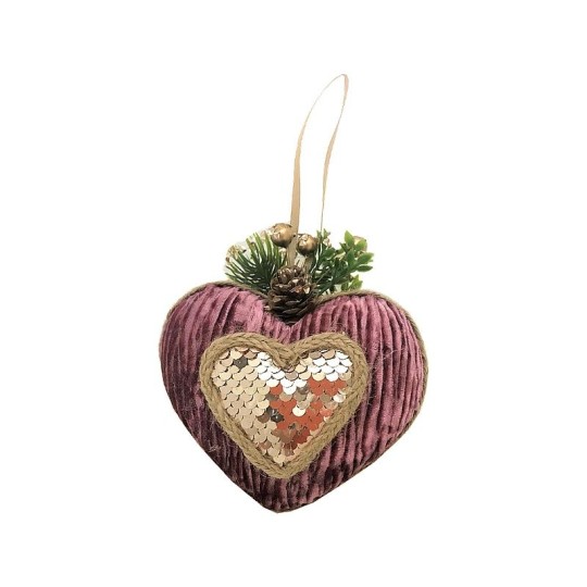  ЕЛОЧНОЕ УКРАШЕНИЕ ДЕВИЛОН СЕРДЕЧКО 11,5СМ 