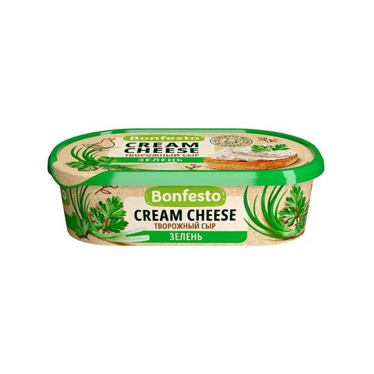 СЫР BONFESTO ТВОРОЖНЫЙ С ЗЕЛЕНЬЮ 140ГР КОНТ