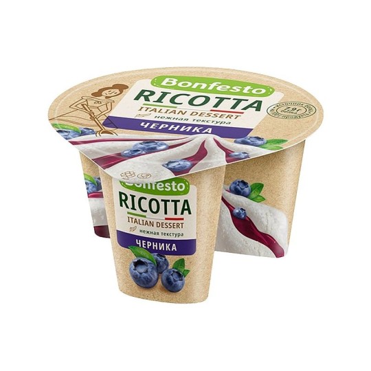 СЫР BONFESTO RICOTTA ЧЕРНИКА 50% 125Г П/С