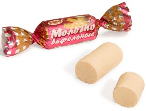 Конфеты молочно-вафельные Рахат, вес.