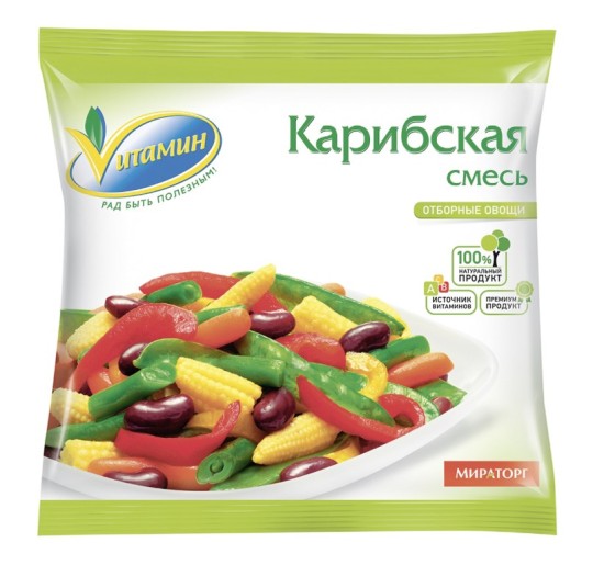 Овощная смесь замороженная VИТАМИН Карибская, 400г