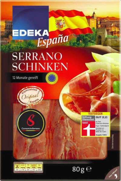 EDEKA ESPANA СЫРОВЯЛ.ВЕТЧИНА SERRANO 80ГР
