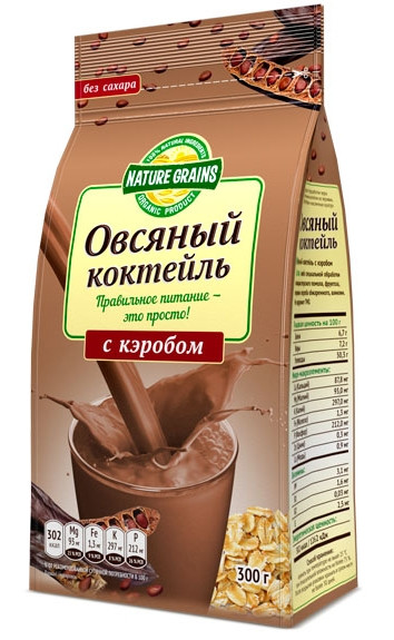 Коктейль "Компас здоровья" овсяный с кэробом, 300 гр.