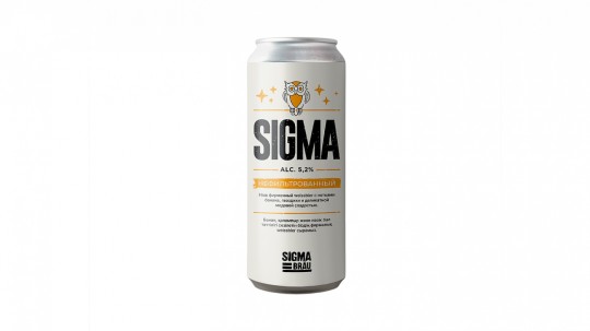 ПИВО SIGMA WEISSBIER НЕРАФ 5% 0,5Л Ж/Б