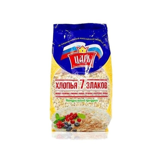 "Царь" Хлопья из 7 злаков  пак, 0,4кг