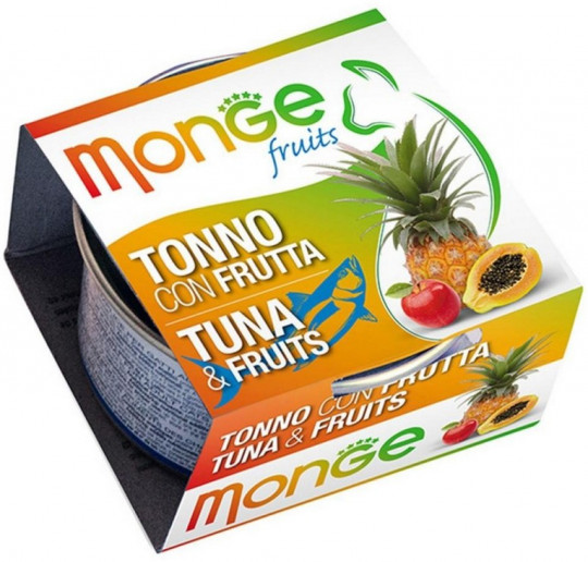  Лакомство для кошек Monge Fruits тунец с фруктами 80 г