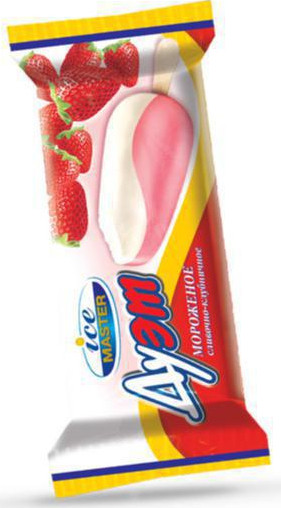 Дуэт Эскимо Клубнично-Банановое 75гр.