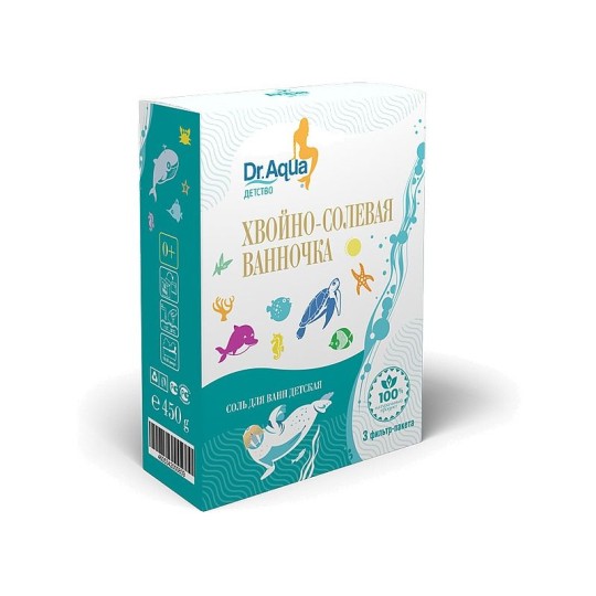 СОЛЬ Д/ВАНН DR.AQUA ХВОЙНО-СОЛЕВАЯ ВАННОЧКА ДЕТСКАЯ 450ГР