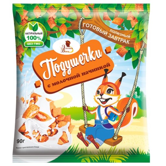  ЭСТЕТИКА ВКУСА |Подушечки с молочной начинкой 90 г