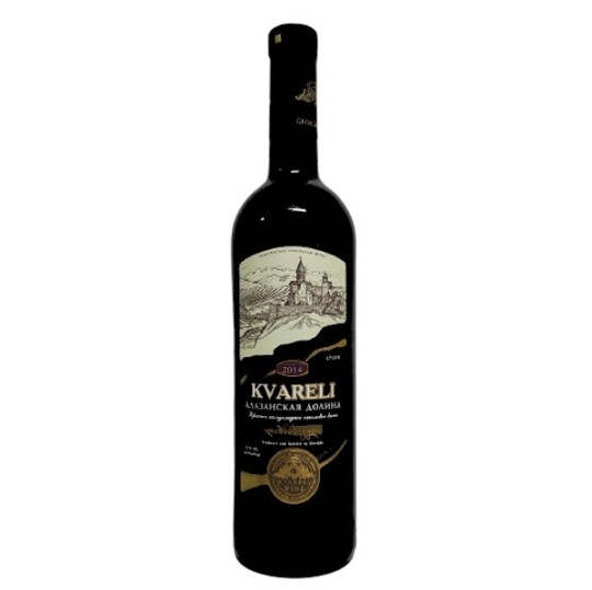 Kvareli Алазанская долина вино красное  полусладкое 13,5% 0,75