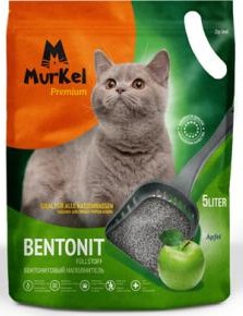 Наполнитель для кошачьего туалета Murkel бентонит яблоко 5 л