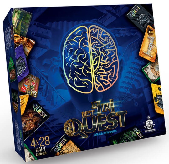 Игра карточная BEST QUEST 4-в-1 