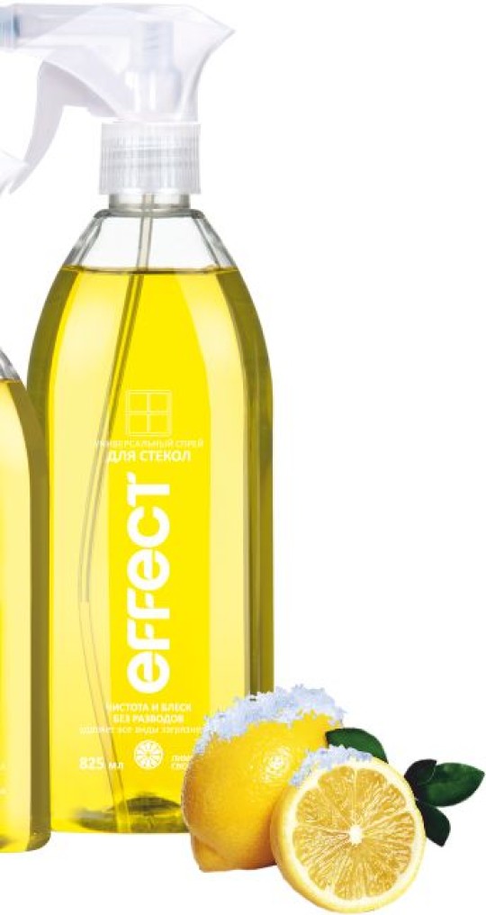 EFFECT Универсальный спрей для стекол Лимонная свежесть 825 мл