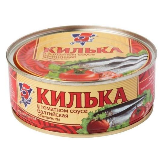 Килька 5Морей в томатном соусе балтийская, 240г