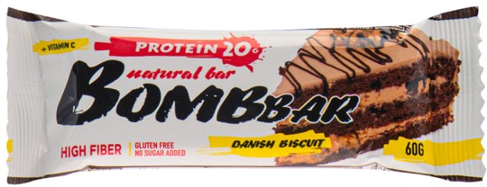 Батончик Bombbar датский бисквит 60 г
