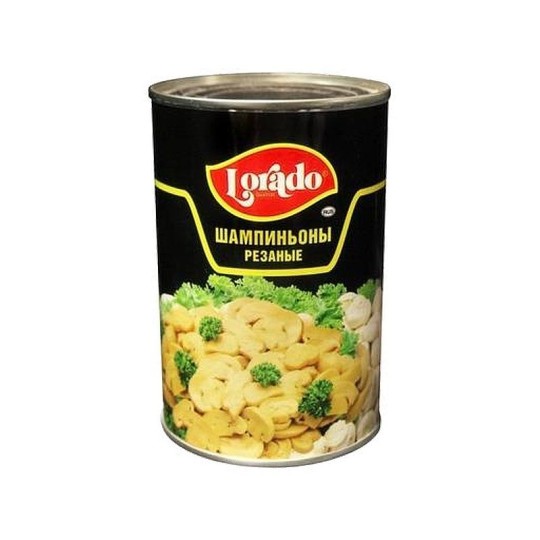 Шампиньоны  LORADO резаные, 425 мл, жестяная банка