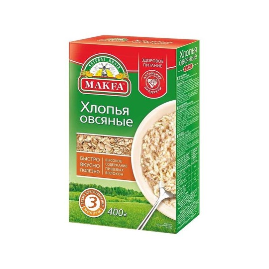 Хлопья Makfa овсяные, 400 г
