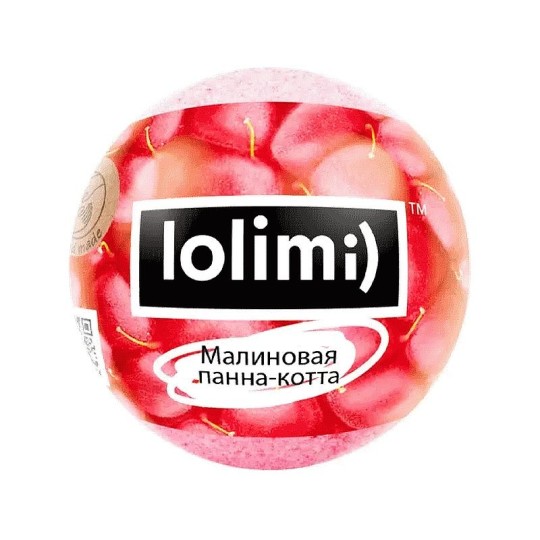 БОМБА LOLIMI Д/ВАНН МАЛИНОВАЯ ПАННА-КОТТА ШАР 135ГР