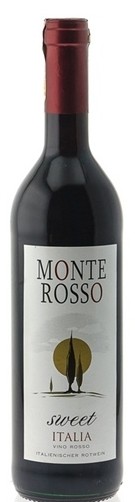 Вино красное сладкое Monte Rosso Sweet 9,5%, 0,75 л (Италия)