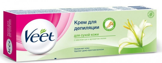 Крем для депиляции Veet для сухой кожи с маслом ши и ароматом лили, 100 мл