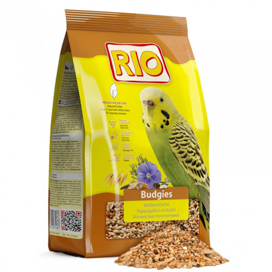 Корм для волнистых попугаев Rio Рацион в период линьки 500г