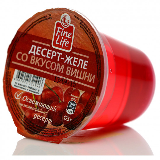 125Г ЖЕЛЕ СО ВКУСОМ ВИШНИ FINE LIFE