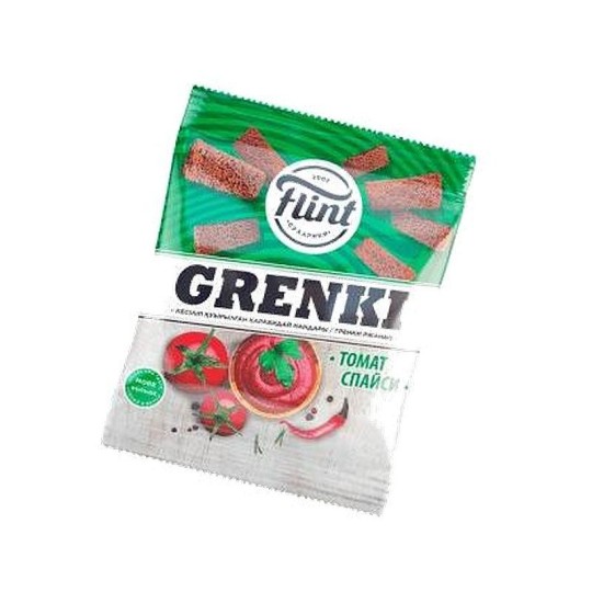 ГРЕНКИ FLINT РЖАНЫЕ ВКУС ТОМАТ СПАЙСИ 180ГР