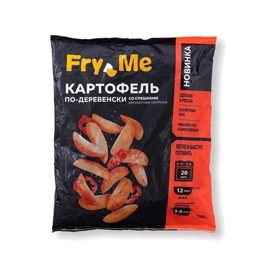 КАРТОФЕЛЬ FRY ME ПО-ДЕРЕВЕНСКИ АРОМАТНАЯ ПАПРИКА ЗАМ 700Г