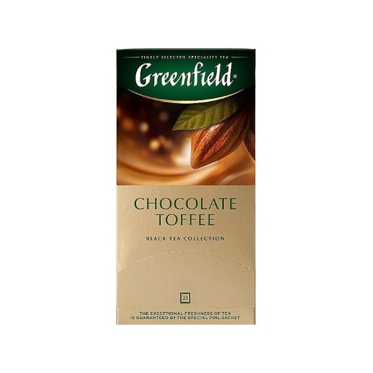  GRIENFIELD | чай черный ароматизированный "CHOCOLATE TOFFEE" в пакетиках, 25 штук