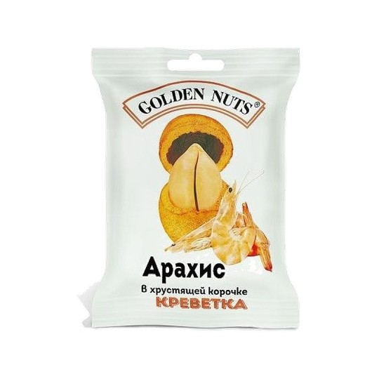 Golden Nuts Арахис в хрустящей корочке, креветка, 50 гр