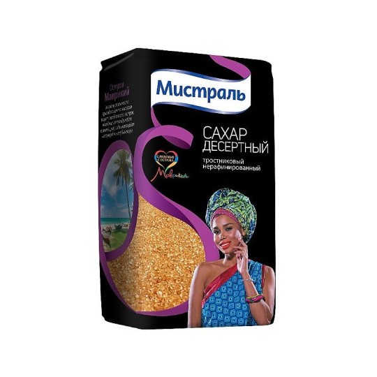 МИСТРАЛЬ|Сахар  тростниковый нерафинированный Десертный, 900 г