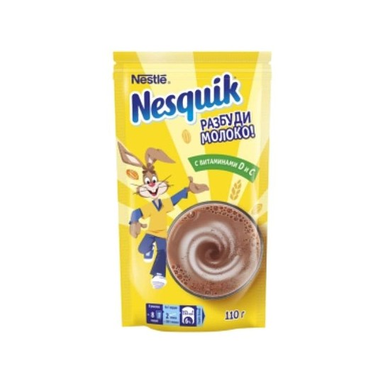 КАКАО НАПИТОК БЫСТРО РАСТВОРИМЫЙ NESQUIK 110ГР
