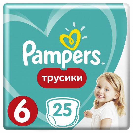 Трусики Pampers Pants 15+ кг, размер 6, 25 шт.