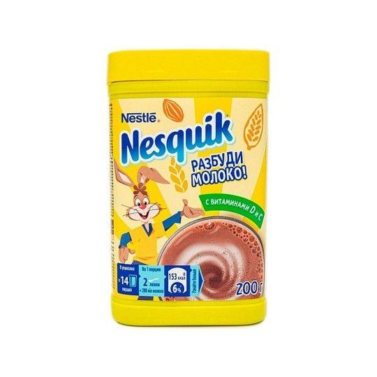 КАКАО НАПИТОК БЫСТРО РАСТВОРИМЫЙ NESQUIK 200ГР