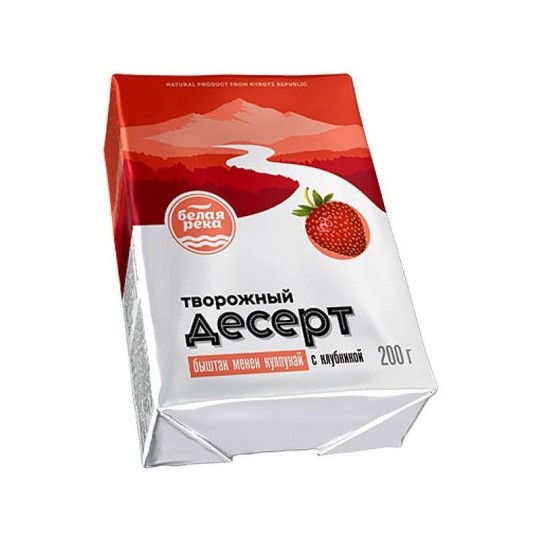 ДЕСЕРТ С ТВОРОГОМ С КЛУБНИКОЙ 200 ГР
