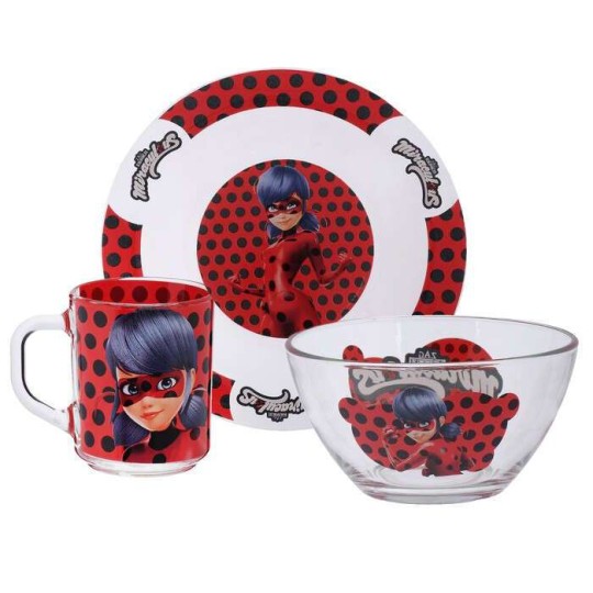  Набор посуды "Леди Баг и Супер Кот", 3 предмета