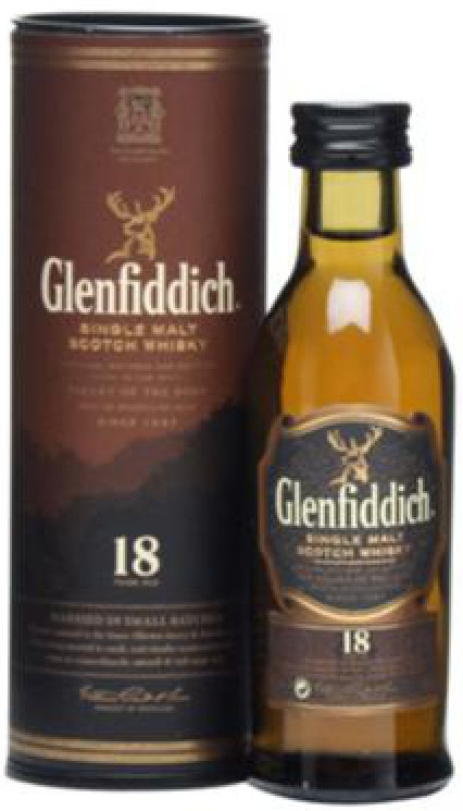 Glenfiddich Виски в тубе 18 лет 0,05 л