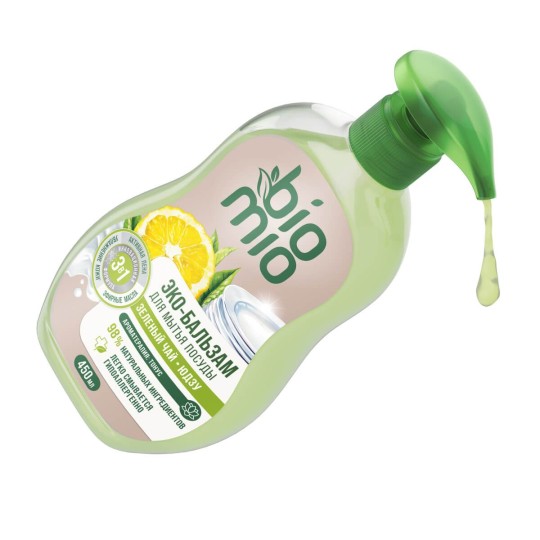 БАЛЬЗАМ Д/МЫТ BIOMIO ЭКО ВЗР И ДЕТС ПОС ЗЕЛ ЧАЙ И ЮДЗУ 450МЛ