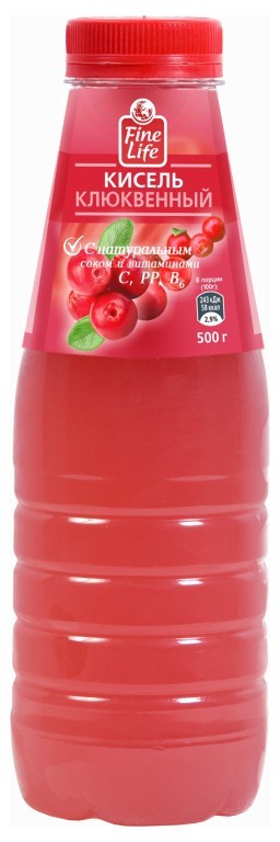 Кисель FINE LIFE клюквенный, 500г