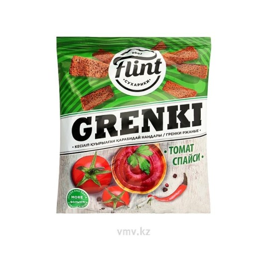 ГРЕНКИ FLINT ГАРЛИКИ ТОМАТ СПАЙСИ 90ГР