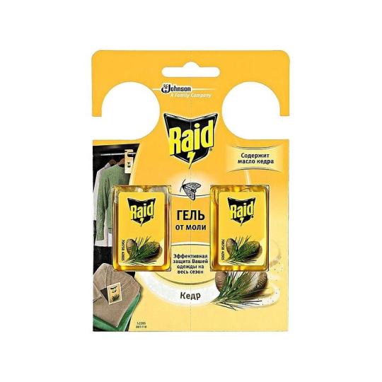 Гель от моли Raid кедр 2 шт