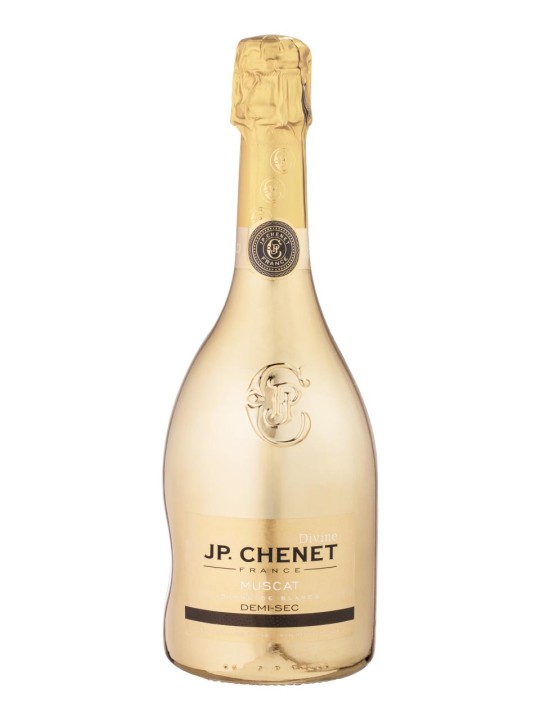 Вино J.P.Chenet Divine Gold Muscat Demi Sec игристое белое полусухое, 0,75 л.