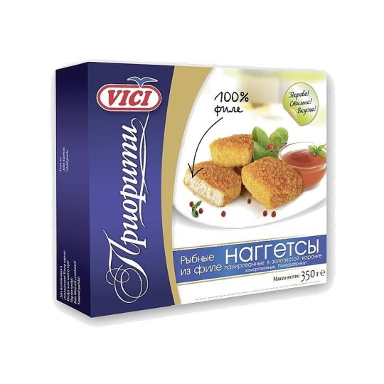 Наггетсы VICI рыбные из филе замороженные, 350г