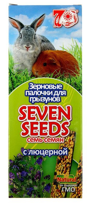 Зерновые палочки Seven seeds для грызунов с люцерной 60г