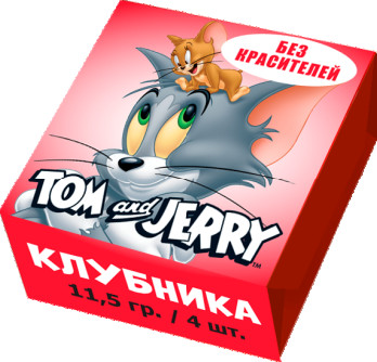 Жевательные конфеты Tom and Jerry клубника 11,5 г
