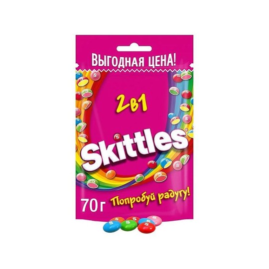 Skittles "2в1" драже, 70г