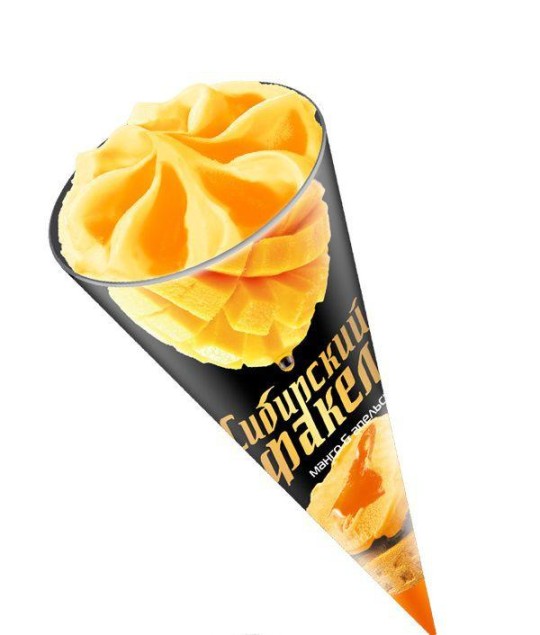 "Сибирский факел"  Рожок  манго-апельсин 26*75 гр