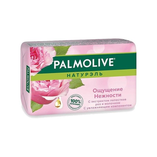 Palmolive Натурэль Ощущение Нежности туалетное мыло с экстрактом лепестков роз и молочком, 150 г