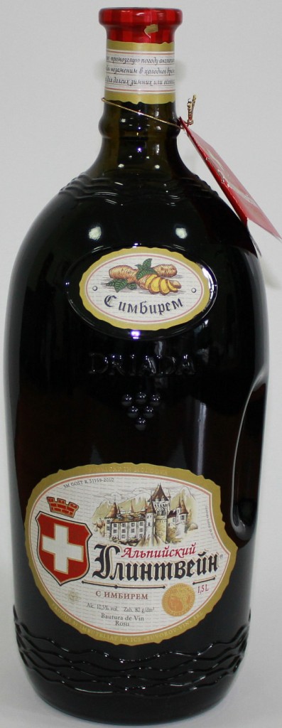 Напиток винный Глинтвейн Альпийский с имбирем красный сладкий 1,5 л (Молдова)